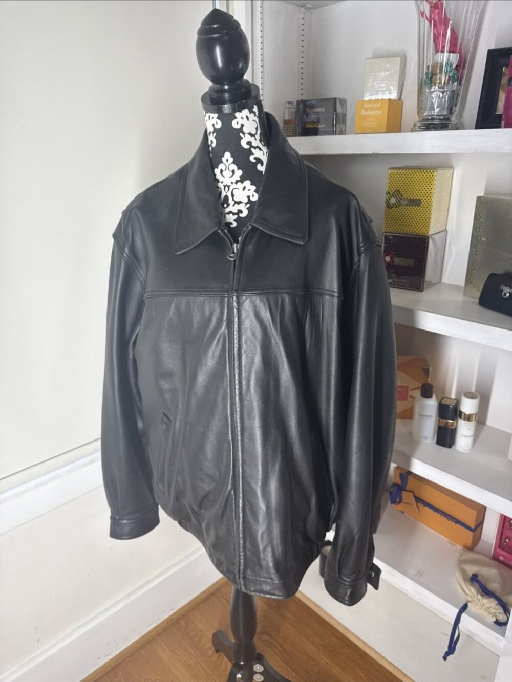 Mens Vintage American Classics Colebrook Soft leather jacket size XXL Black Nice